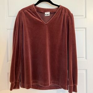 𝅺vintage Koret Women’s Dusty‎ Purple Velvet Top Fits S/M
